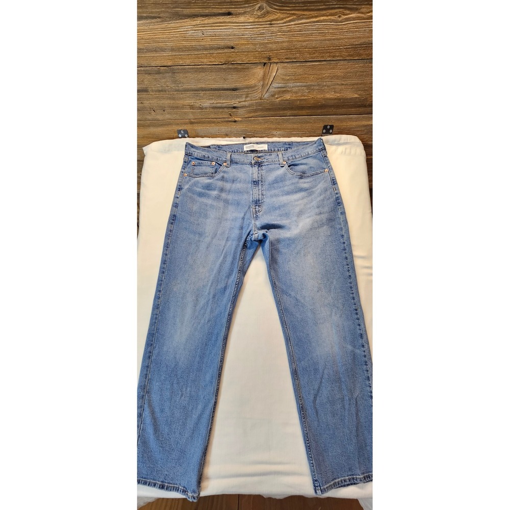 Signature by Levi Strauss & Co Mens Straight Leg Jeans Light Wash W40 L30